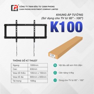 Khung treo TV Cố Định 65inch đến 100inch - K100