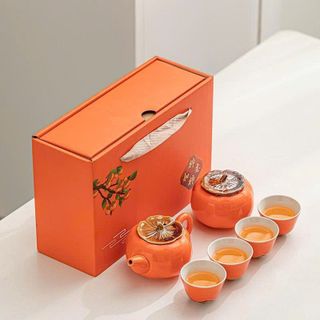 BỘ ẤM TRÀ HÌNH QUẢ HỒNG