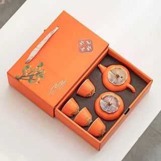 BỘ ẤM TRÀ HÌNH QUẢ HỒNG