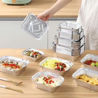 KHAY GIẤY BẠC CHỮ NHẬT LÓT NỒI CHIÊN 600ML (T8)