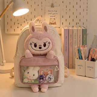👓 LABUBU – Balo Phối Kính Dễ Thương, Kèm 4 Phụ Kiện Cho Bé