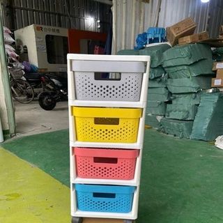 Kệ Nhựa 4 Tầng Có Bánh Xe – Tủ Kệ Đựng Đồ Đa Năng