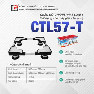 Chân đỡ máy giặt, tủ lạnh 55-77cm - CTL57-T