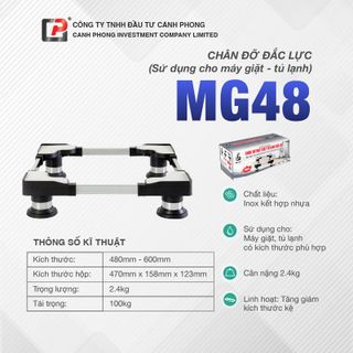 Chân đỡ máy giặt, tủ lạnh 48-60cm - MG48