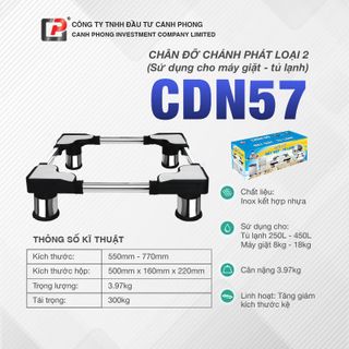 Chân đỡ máy giặt, tủ lạnh 55-77cm - CDN57