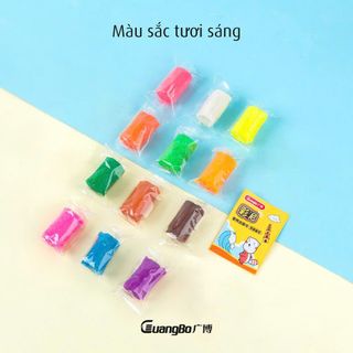 Bộ sáp nặn Tourgroups 12/24 màu kèm khuôn hộp trụ GuangBo