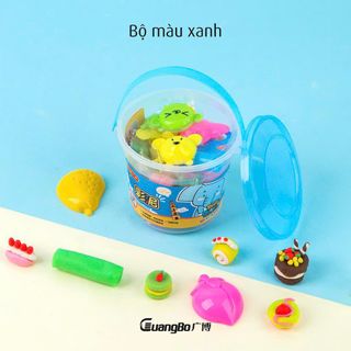 Bộ sáp nặn Tourgroups 12/24 màu kèm khuôn hộp trụ GuangBo
