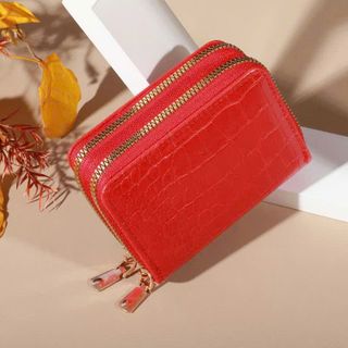 Ví Nữ Mini Da PU VN03 Vân Cá Sấu, Khóa Kéo Chắc Chắn, Nhiều Ngăn