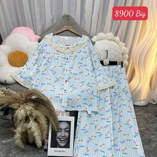 BỘ TOLE TAY LỠ BIGSIZE VIỀN REN RUBY (8900)