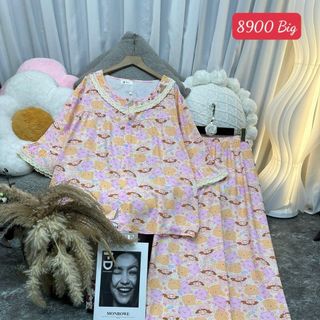 BỘ TOLE TAY LỠ BIGSIZE VIỀN REN RUBY (8900)