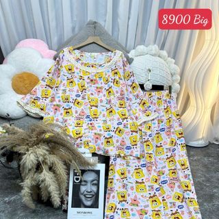 BỘ TOLE TAY LỠ BIGSIZE VIỀN REN RUBY (8900)