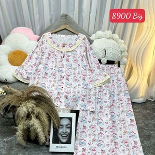 BỘ TOLE TAY LỠ BIGSIZE VIỀN REN RUBY (8900)