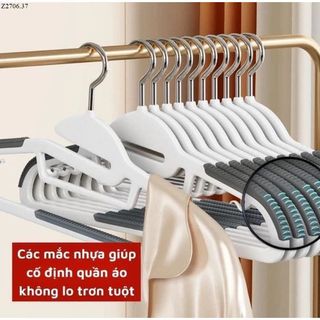 Set 10 Móc Quần Áo Chống Trượt F8