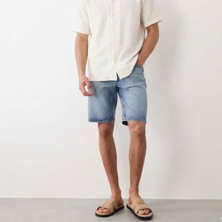 Loose Textured ShortSleeve Shirt. Chất cotton vải dệt vân ren nổi độc đáo tinh tế.