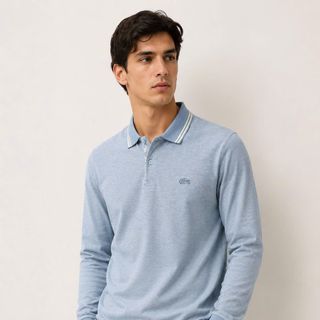 POLO Tay dài nam.  Chất cotton Len dệt kim  vừa vặn.