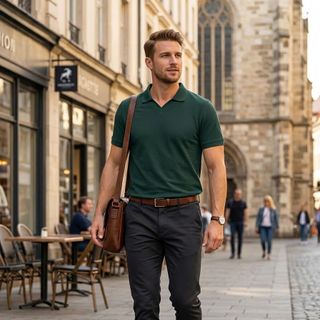 Polo Goat ss26, chất pique coton 100% 4 chiều xịn.
