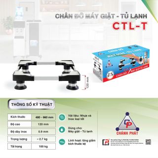 Chân đỡ máy giặt, tủ lạnh 48-66cm - CTL-T
