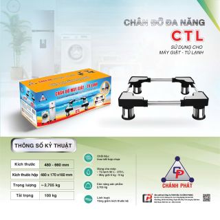 Chân đỡ máy giặt, tủ lạnh 48-66cm - CTL