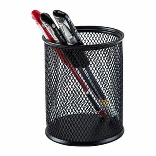 Cốc Cắm bút sắt tròn Đen Guangbo WZ5922