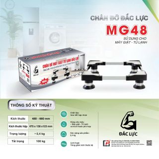 Chân đỡ máy giặt, tủ lạnh 48-66cm - MG48