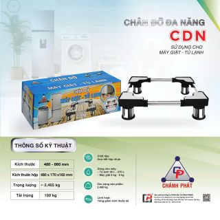 Chân đỡ máy giặt, tủ lạnh 48-66cm - CDN