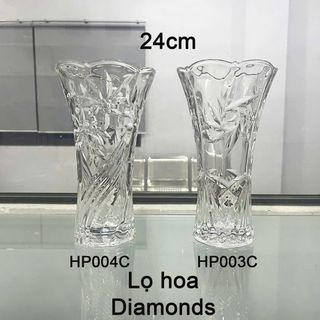 BÌNH CẮM HOA THỦY TINH CAO CẤP 24cm HP004C - HP003C (T15)