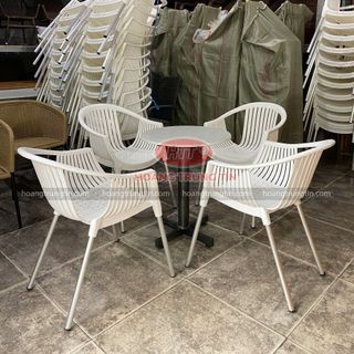 Ghế nhựa màu trắng bành nhựa đúc giá rẻ