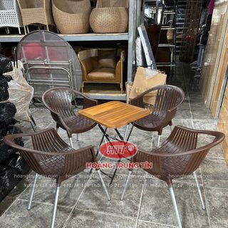 Ghế nhựa cafe màu nâu . ghế nhựa bành