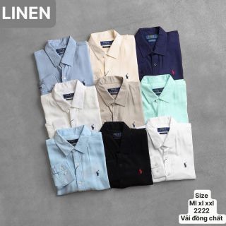 SM - Linen tay dài nam.  Chuẩn linen , đồng chất.