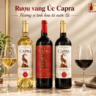 Phân phối rượu vang gói quà giá sỉ tết 2027 - Vang úc Capra nhập khẩu linh vật con dê