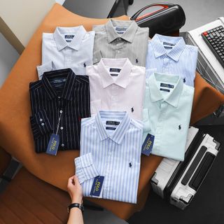 Sơ mi POLO oxford tay dài nam. Chất vải oxfor- pha cotton mềm , cực mịn - mát - ít nhăn.