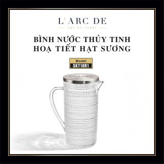 BÌNH NƯỚC THỦY TINH HỌA TIẾT HẠT SƯƠNG ĐỎ VÀNG -SKT10R1