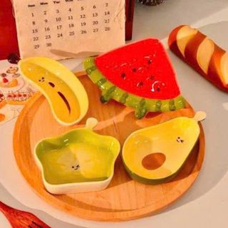 Chén Chấm, Bát Chấm, Bát Mắm Họa Tiết Hoa Quả (THÙNG 200C)