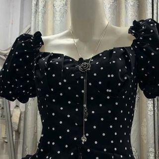 áo chấm bi cúp mút ngực xinh xắn nhẹ nhàng tiểu thư