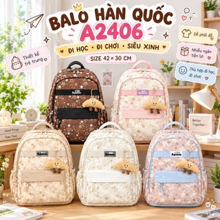 Balo A0683 Họa Tiết Ngôi Sao Hot Trend, Kèm Móc Khóa Xinh