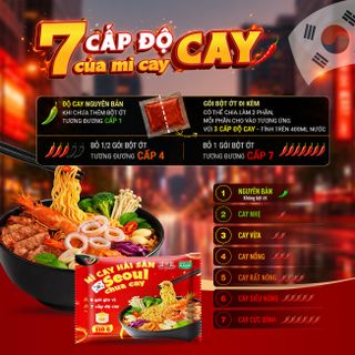 [Combo 5 Trộn Cay - 5 Nước] Mì Cay Seoul Vị Hải Sản Chua Cay - Gia vị từ Làng Chài Xưa