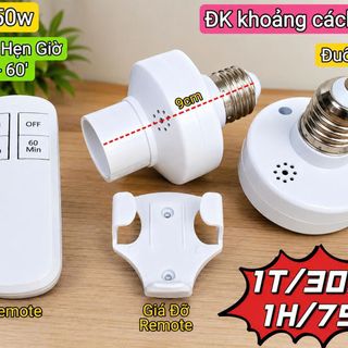 ĐUI ĐÈN ĐIỀU KHIỂN TỪ XA E27 – 50W KÈM REMOTE (T300)