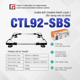 Chân Đỡ Tủ Lạnh, Máy Giặt Điều Chỉnh Kích Thước 52x92cm - CTL92-SBS