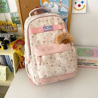 Balo A0683 Họa Tiết Ngôi Sao Hot Trend, Kèm Móc Khóa Xinh