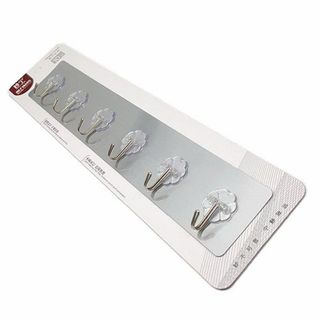 THANH 6 MÓC DÁN TƯỜNG INOX SIÊU DÍNH (T300)