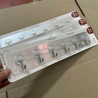 THANH 6 MÓC DÁN TƯỜNG INOX SIÊU DÍNH (T300)