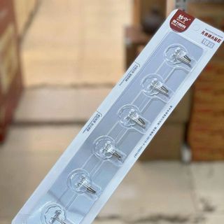 THANH 6 MÓC DÁN TƯỜNG INOX SIÊU DÍNH (T300)