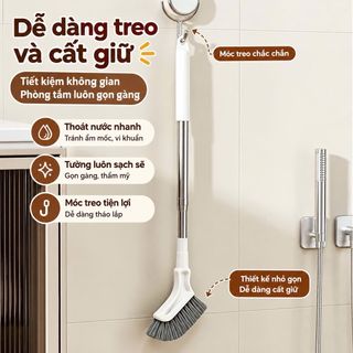 Chổi Cọ Nhà Vệ Sinh Cán Dài Đầu Chữ L Đa Năng