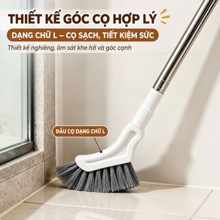 Chổi Cọ Nhà Vệ Sinh Cán Dài Đầu Chữ L Đa Năng