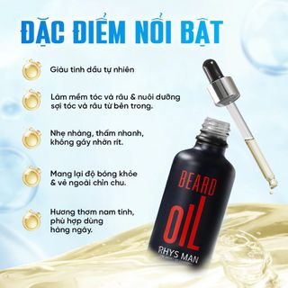 Tinh Dầu Dưỡng Tóc Và Râu Rhys Man Beard Oil 50ml | SÁPITAL