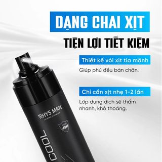 Xịt Khử Mùi Hôi Chân Rhys Man Cool 100ml | SÁPITAL
