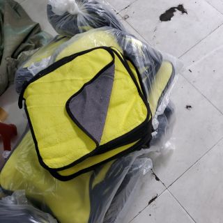 KHĂN LAU XÁM VÀNG 25X25 , KHĂN LAU Ô TÔ, LAU ĐA NĂNG