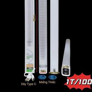 ĐÈN TÍCH ĐIỆN BÓNG DÀI 40cm 2 CHẾ ĐỘ DP-7174 (T100)