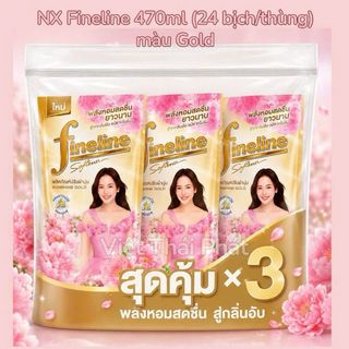 SET 3 TÚI NƯỚC XẢ VẢI THÁI LAN FINELINE 470ml (T8)