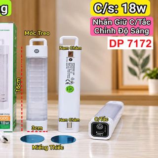 ĐÈN TÍCH ĐIỆN BÓNG DÀI 16cm 2 CHẾ ĐỘ DP-7172